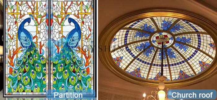 Luxury Tempered Church Stained Glass 3mm-22mm For Church Domes