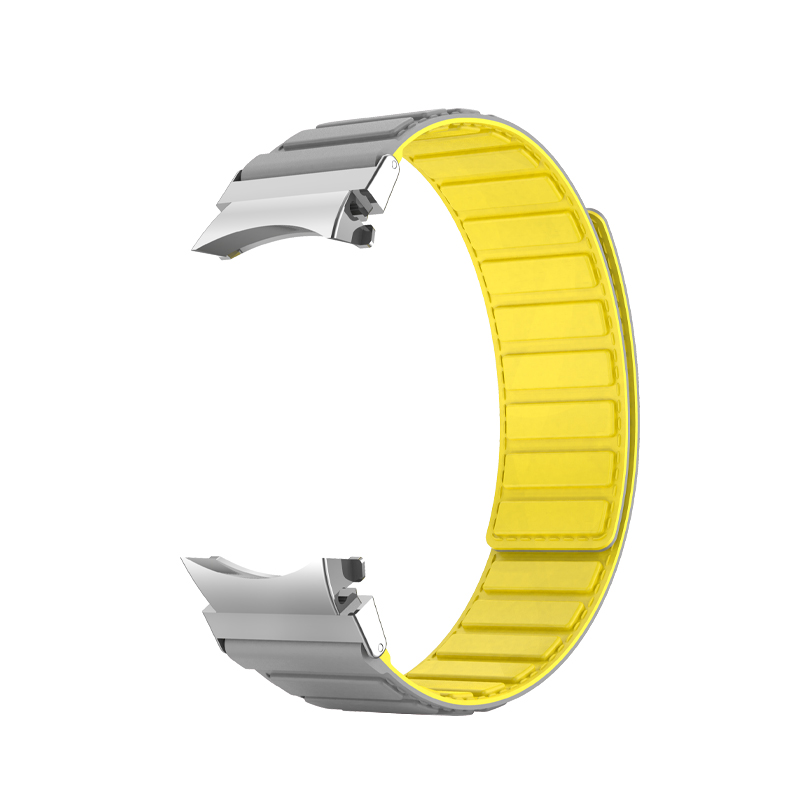 22mm SamSung Watch 4 Magnetic Leather Band Strap with Dual Color Rotating and Nylon