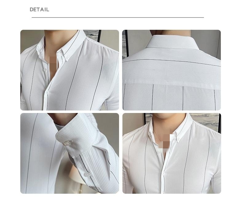 Nonwoven Office Full Sleeve Slim Fit Classic Men Shirt with Casual Style 100% Cotton
