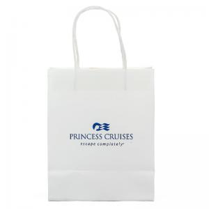 China pantone color printing kraft paper bag flat handle paper bag on sale
