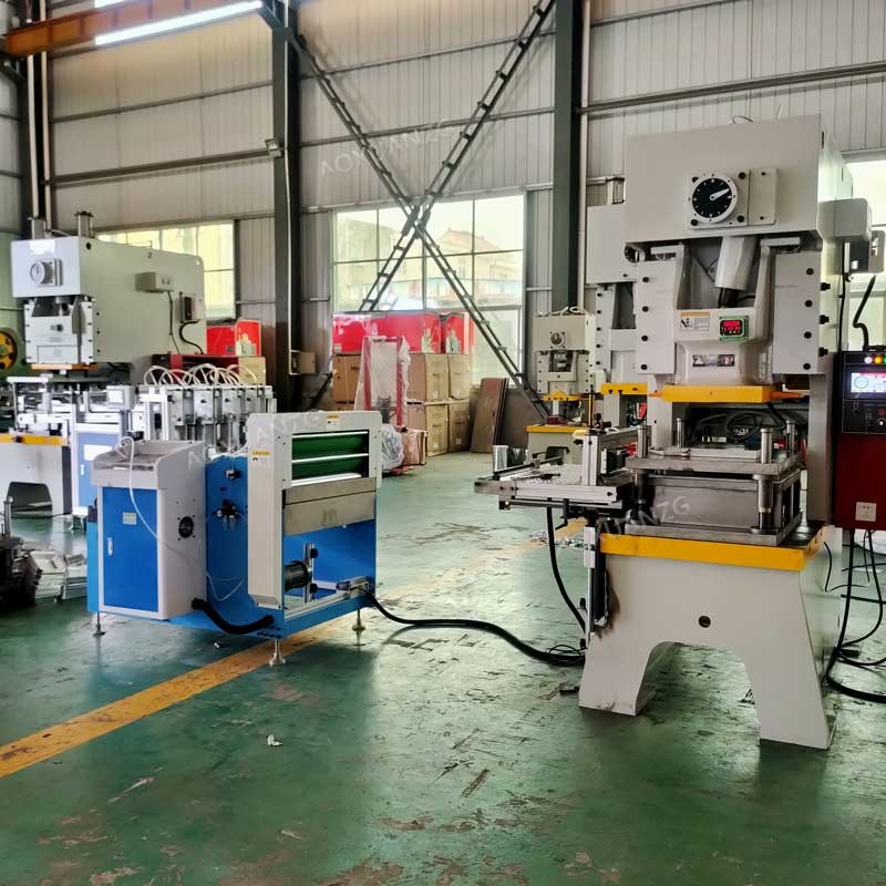 Aluminum Foil Tray Box Special Pneumatic Punching Machine 2 Cavity
