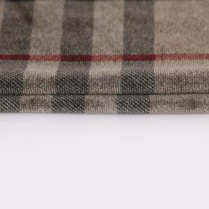 Buy cheap Coffee Color Plaid Patterned Velvet Fabric 240gsm For Pillowslip Curtain Pants product