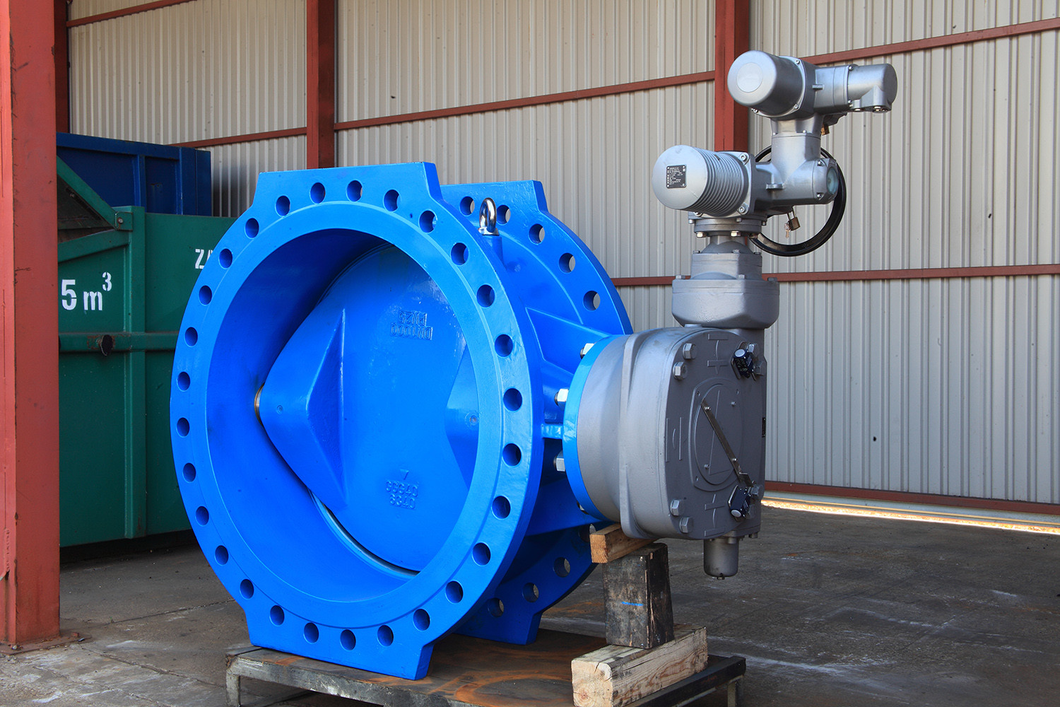 Large Size Pn16 Dn1000 Double Eccentric Flange Butterfly Valve