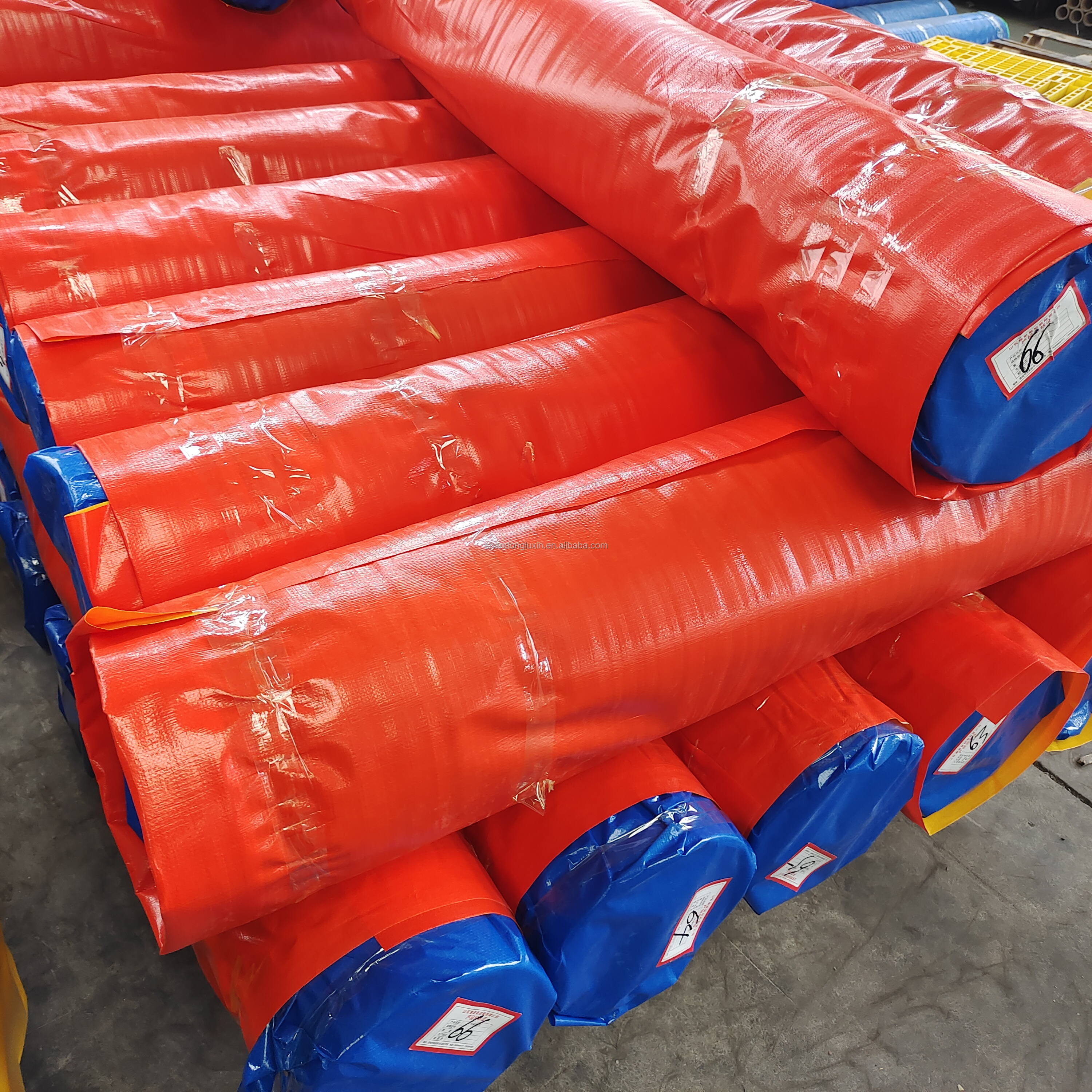 Market HDPE Tarpaulin Customized with Eyelets and Logo Printing