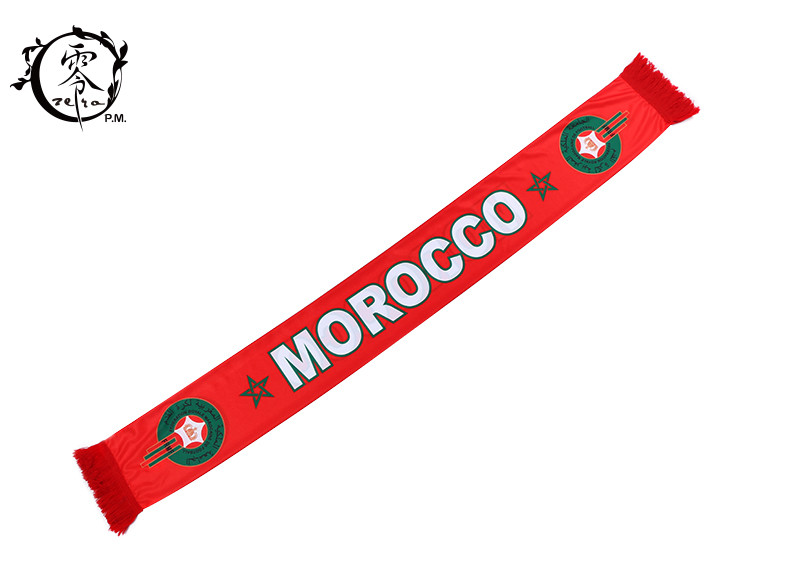 Custom Football Club Sublimated Scarf National Pride World Cup Morroco