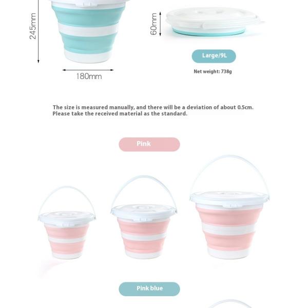 Portable Foldable Plastic Bucket Lightweight Design Easy To Store