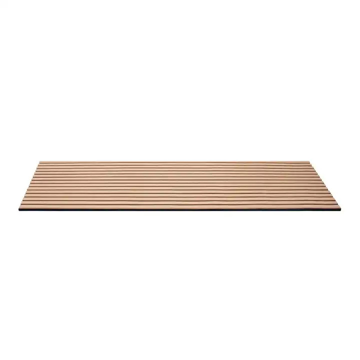 Natural Ash Fireproof Interior Wpc Wall Panel Acoustic Wood Slat