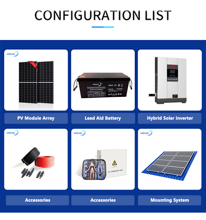 MPPT Hybrid Solar Power System Mounting Off Grid With Lead Aid Battery
