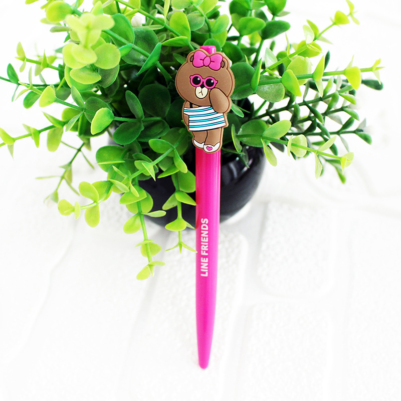 0.015kg Assorted Color Kawaii Cute Cartoon Image Stationery Click Presses Gel-Ink Pens