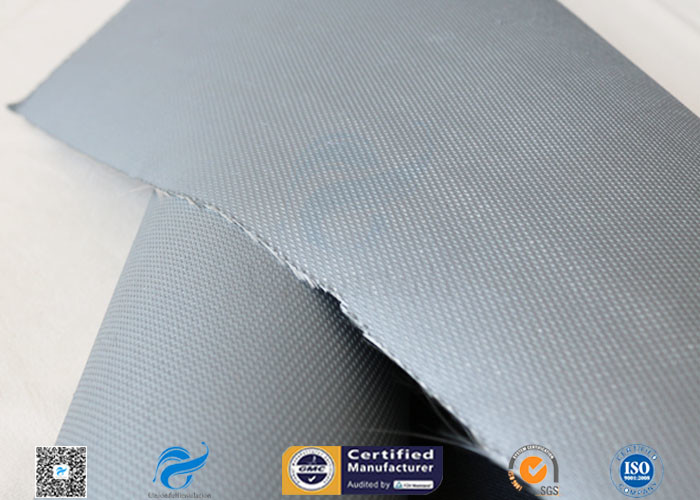 Thermal Insulation Materials 31OZ 0.85MM Grey Silicone Coated Fiberglass Fabric
