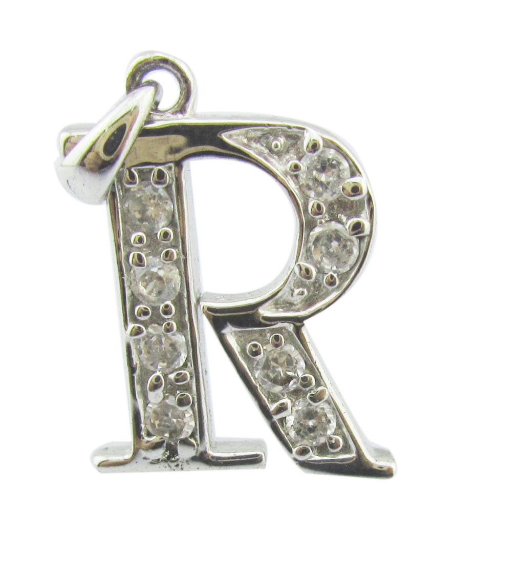 G Letter 1.25mm/1.5mm Stones 925 Silver CZ Pendant Affordable and Elegant sterling silver pendant diamond alphabet