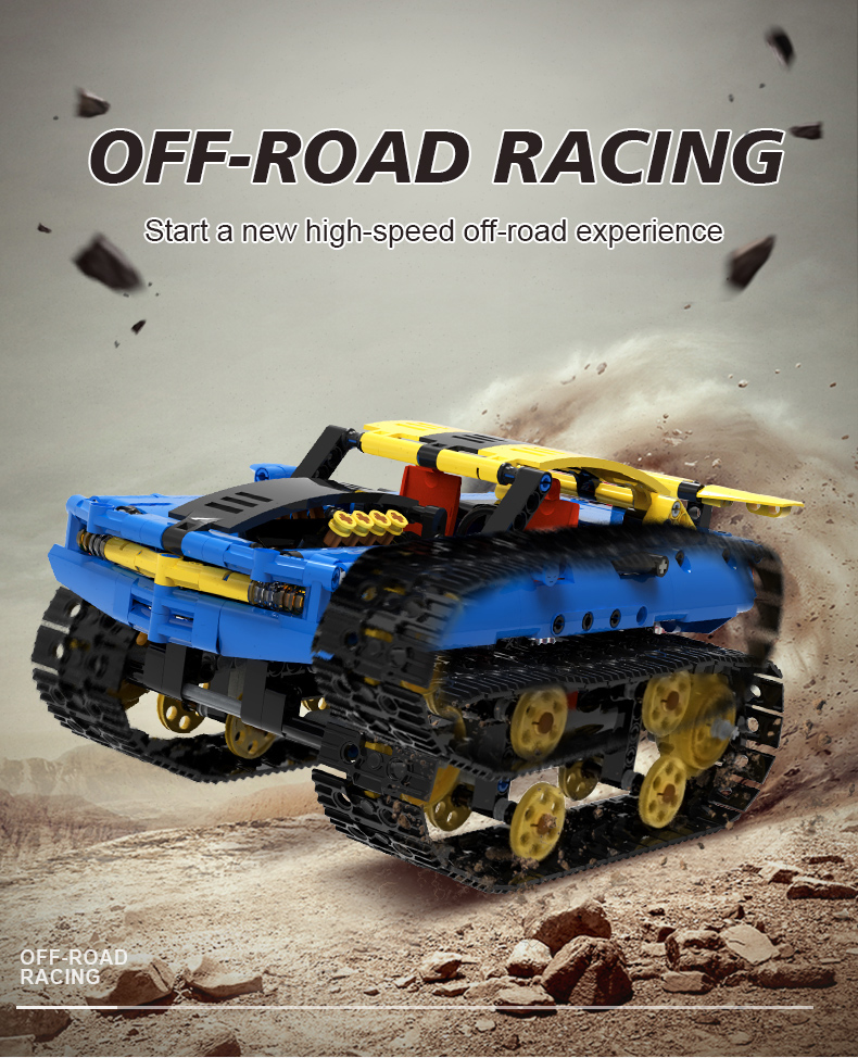 Unisex 2 in 1 Remote Control Racing Car DIY Building Kits for Kids Boys Girls 8-13 Years