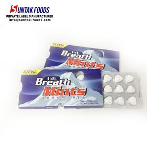 Buy cheap Colorful Natural Fresh Breath Mints With Natural Stevia Sweeteners product