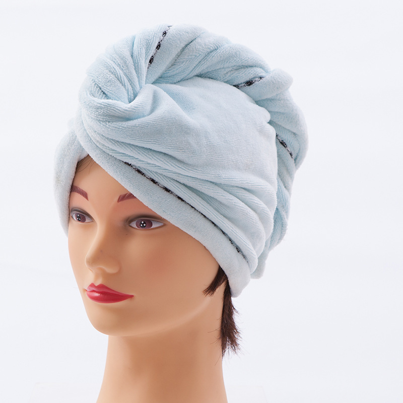 Home Custom Logo Hair Towel Microfiber Quick Dry Hair Drying Towel Wrap Turban