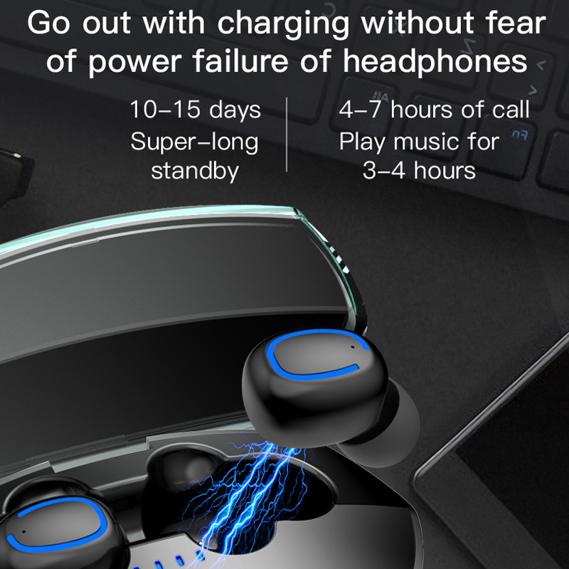 Tws Bluetooth 5.0 Wireless Earsets Noise Reduction Earbuds Automatic Pairing Earphones