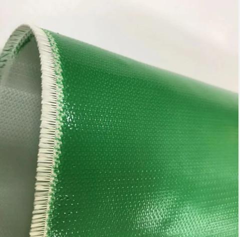 Green Silicone Fiberglass Cloth Double Sides Silicone Coated Fiberglass Cloth