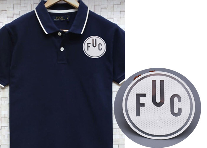 Custom Clothing Silicone Heat Transfer Labels With White Cut Out Logo