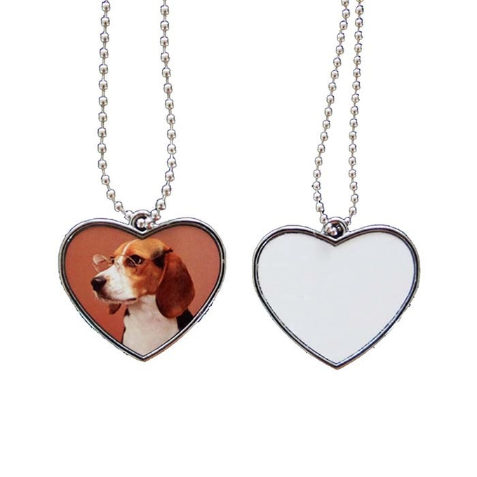 Custom Logo Blank Double Sided Sublimation Metal Pet Name ID Chain Dog Tags For Sublimation Printing