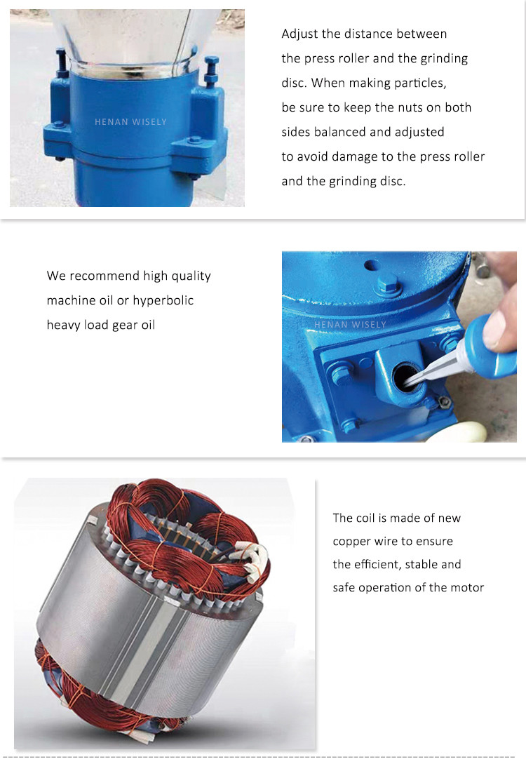 Blue Wood Pellet Making Equipment 150kg/H Wood Pellet Mill Machine