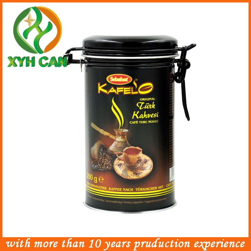Coffee Tin Can Size 100G Capacity Coffee Storage Round Cans with Tin Screw Cap for Packaging Powder