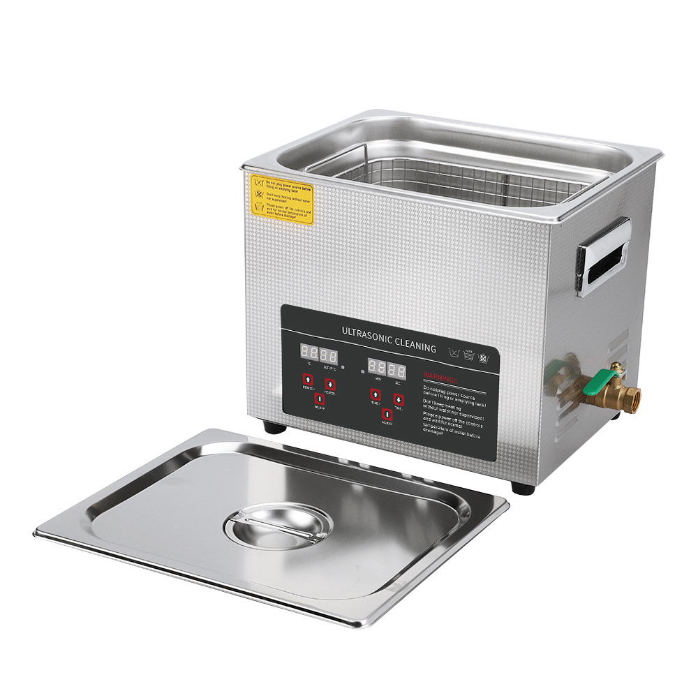 Powerful Ultrasonic Parts Washer Digital Heated Timer Tank Capacity 10L