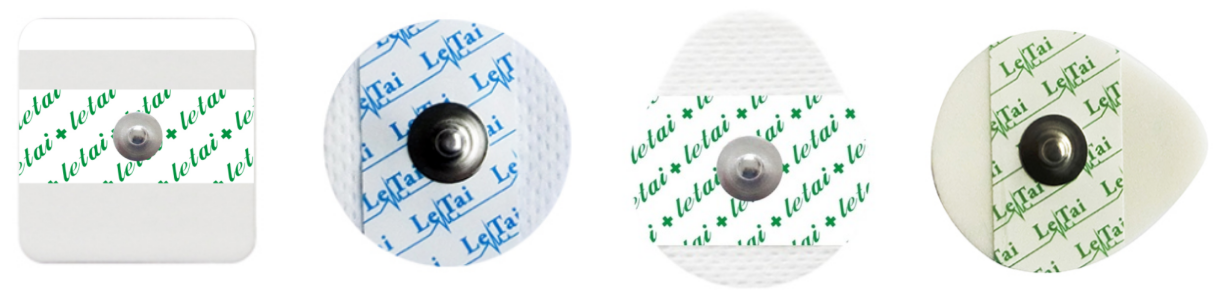 Pediatric Ecg Electrode Pads PE Foam Crescent Or Droplike Shape