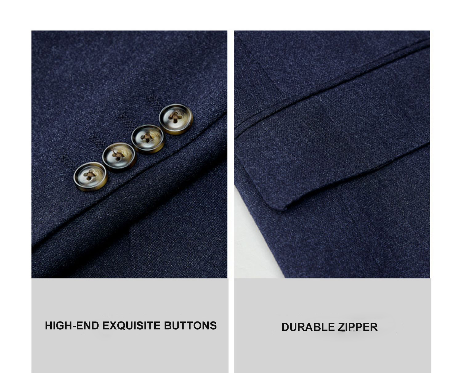 Dark Blue Wool/Silk Men's Suit for Customizable Designs at end and Luxurious Weddings