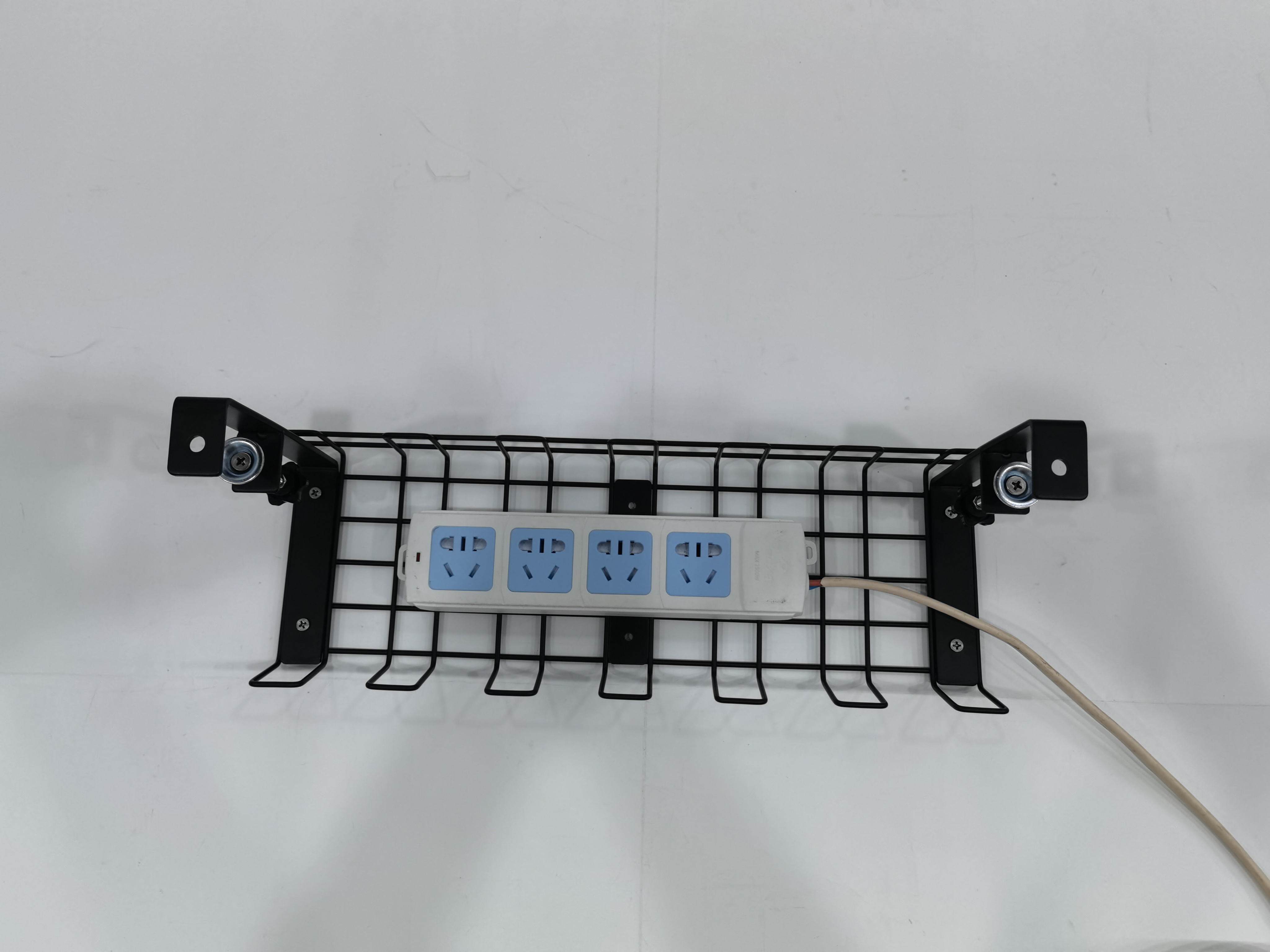 Organize Cords and Wires on Desk with Multifunctional Rectangle Cable Management Tray
