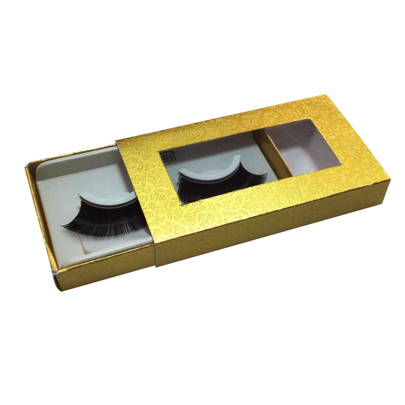 Eyelash Packaging Printed Cosmetic Boxes Custom Hot Stamping Gold Foil Logo Printing