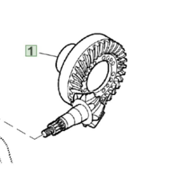 RE282665 Ring Gear And Pinion Fits for JD tractor Models: 1204 1354 6100D 6110B 6110D 6125D tractors.