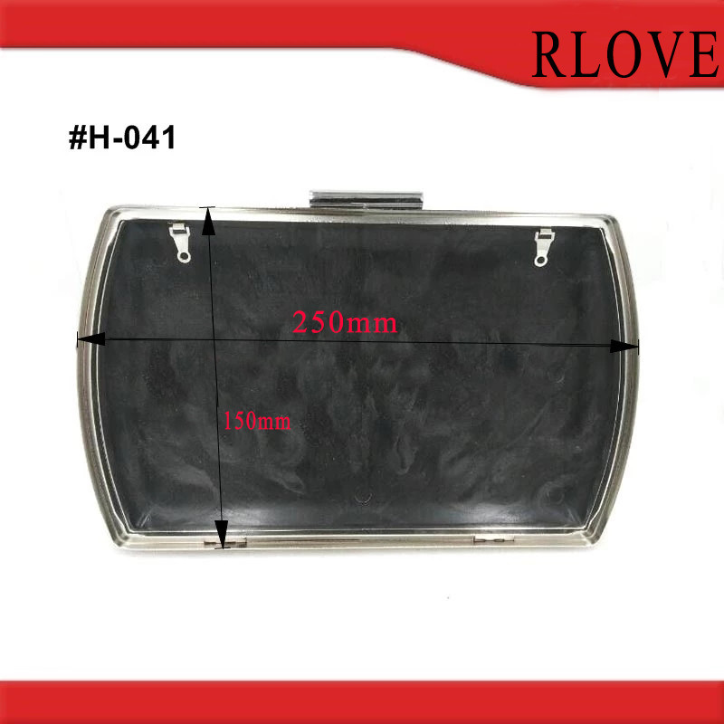 Iron Metal handbag plastic box clutch frame for ladies purse with different color