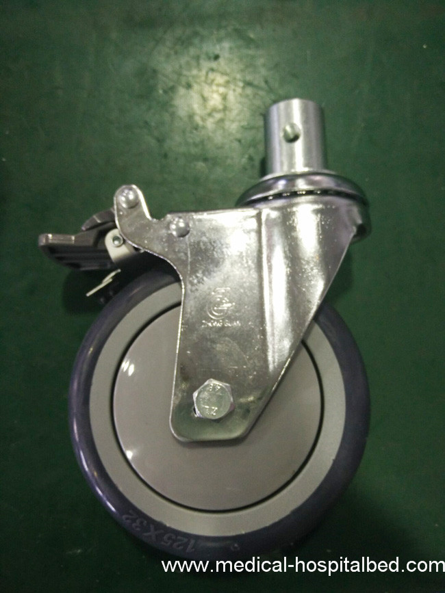 Round Stem Models 5 Inch Medical Castors , Care And Hospital Bed Casters