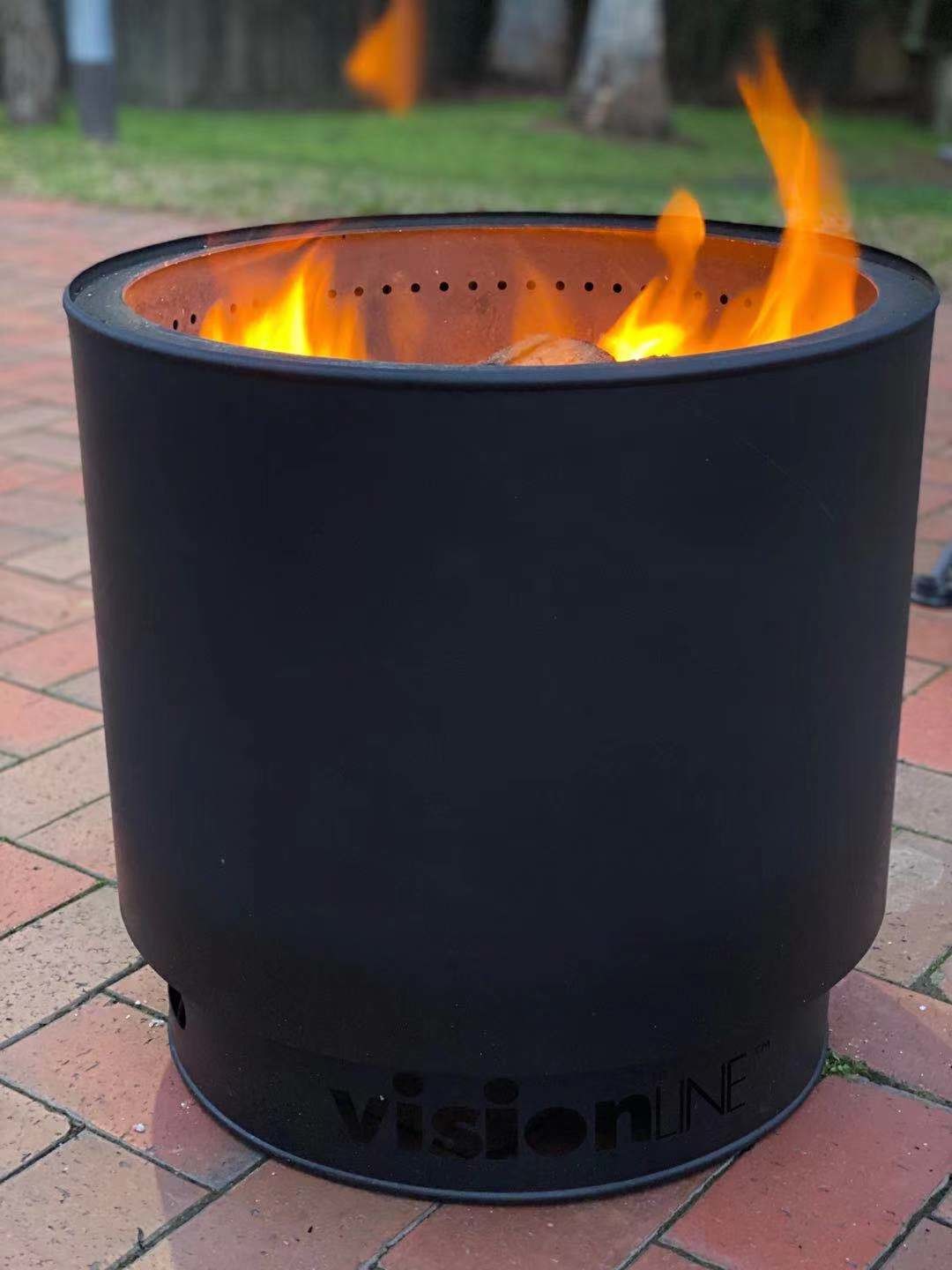 Steel Garden Portable Smokeless Fire Pit Original Color For Outside Everyday