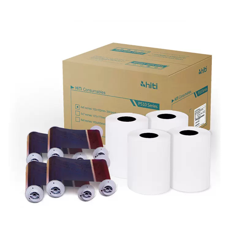 Original Hiti P510s / P510K/ P510L Printer Kit 6x8" 152x203 mm Photo Paper and Ribbon