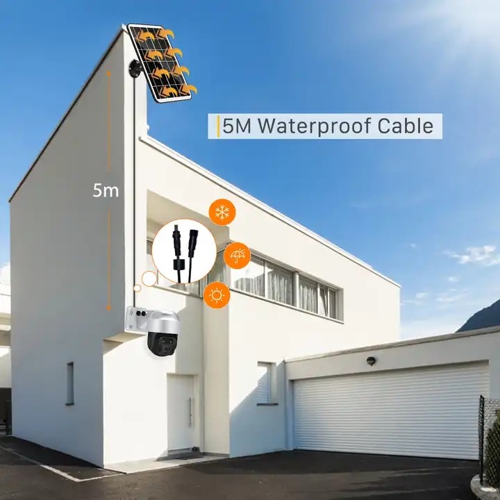 CMOS Battery Solar Security Camera 4G 1080P Indoor Night Vision