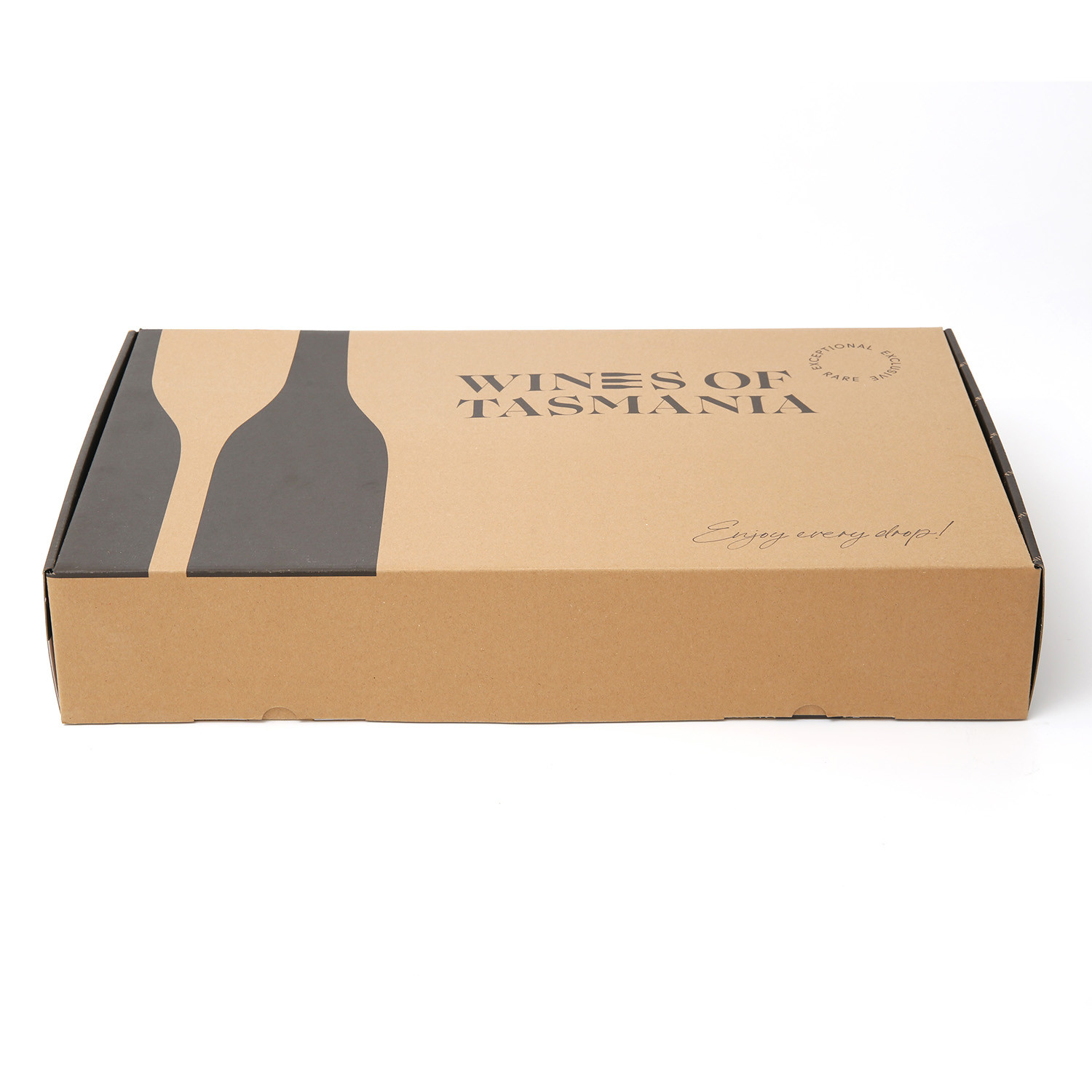 Sturdy Single Wine Bottle Gift Box Brown Corrugated Box Packaging
