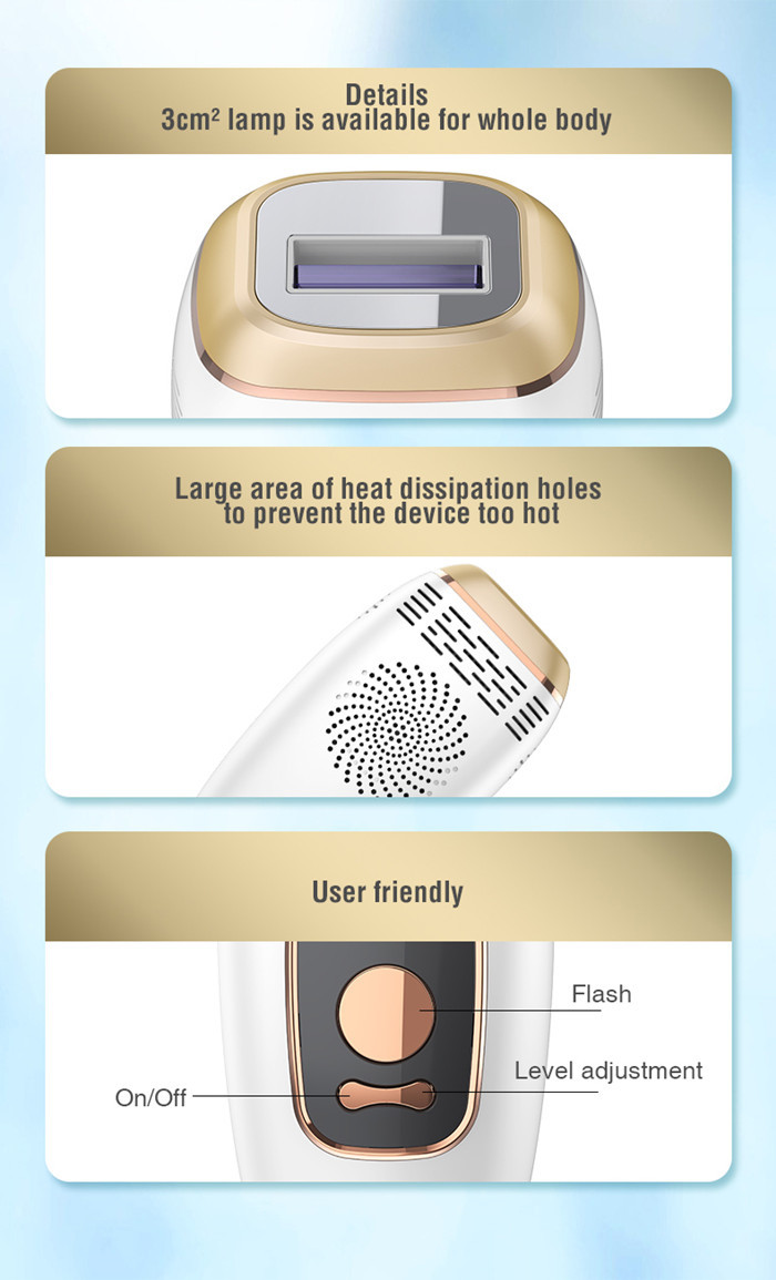 360 ICE Cool FCC 3cm2 IPL Hair Removal Device 990000 Flashes
