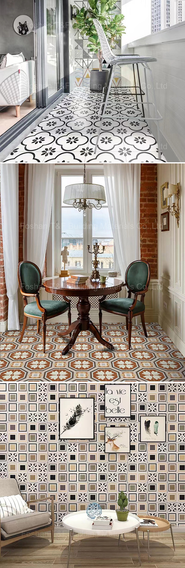 Moroccan Style Kitchen Bathroom Porcelain Decorative Floor And Wall Tiles 300x300mm