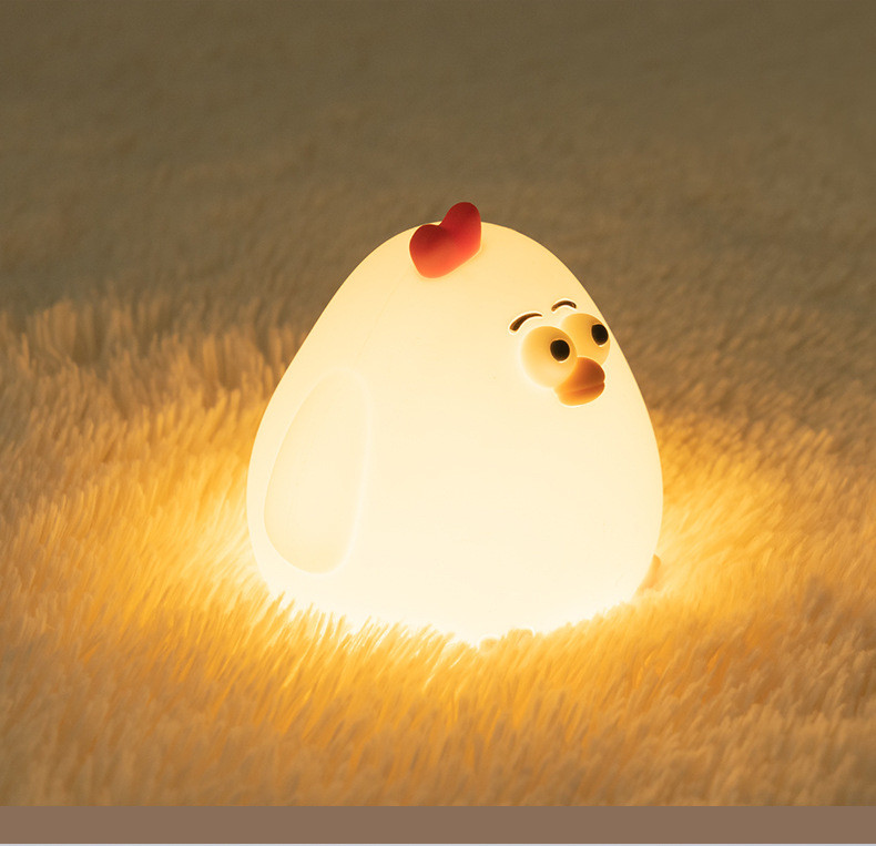 Duck Night Light Cute Duck Lamp Rechargeable Dimmable Nightlight Silicone LED Timer Bedside Lamp Baby Nursery Nightlight