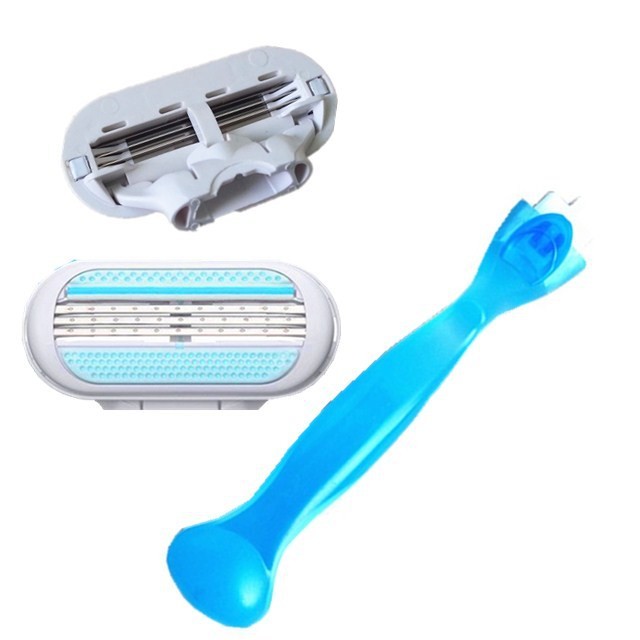 Hot Sale Bathroom Products Hotel Women Face Razor Private Label Triple Blade Razor with Replaceable blade refills