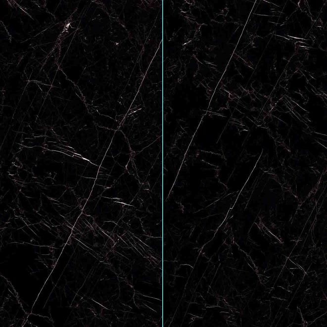 Indoor Splendid Glossy Black 1600x3200x6mm Marble Decoration Wall Tiles