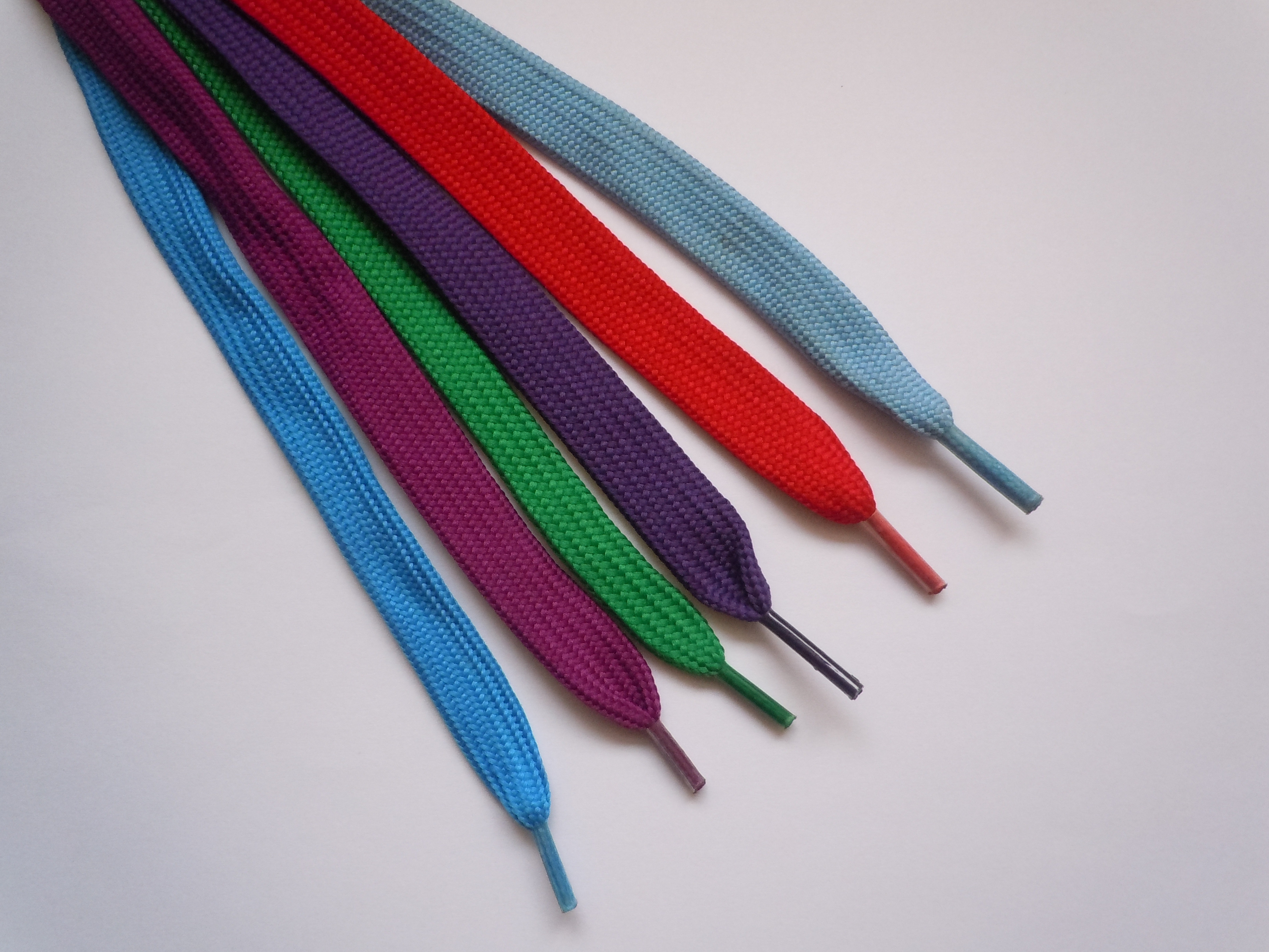 Custom printed rainbow design Nylon / polyester shoe lace , running shoe laces