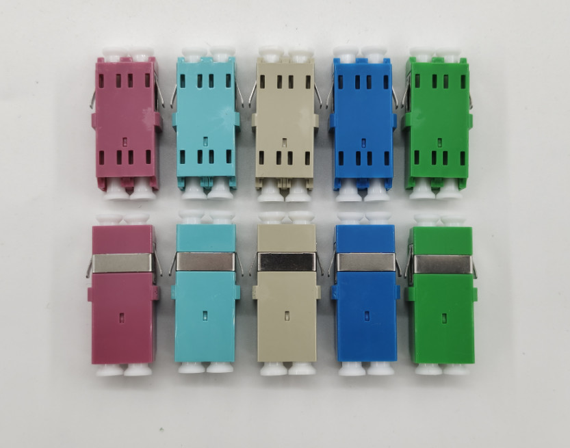 OM3 Coupler Plastic LC To LC Duplex Adapters Optical Fiber Connector Adapter