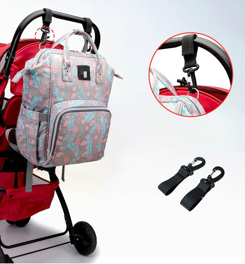 FashionTravel Backpack Baby Large Capacity Mommy Diaper Bag Designer Nursing Bag floral insulated mummy Bag With Stroller Strap