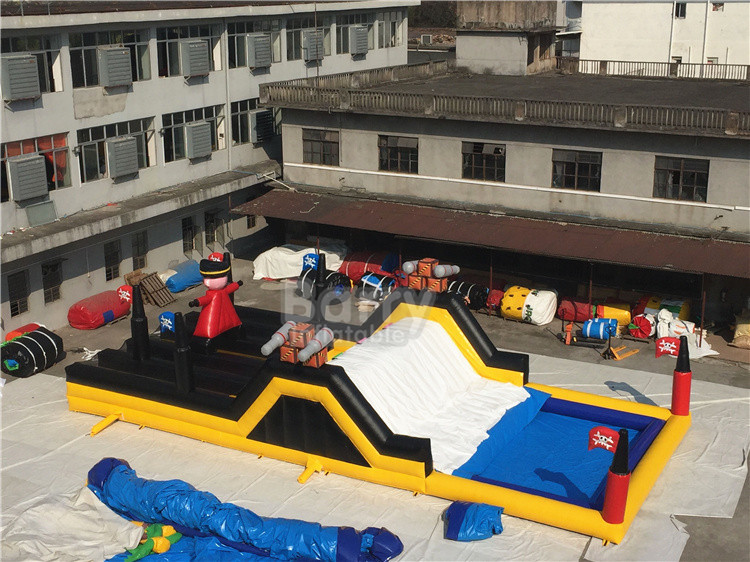 Barry Extreme Inflatable Run Large Pirate Ship Theme Blow Up Obstacle Course