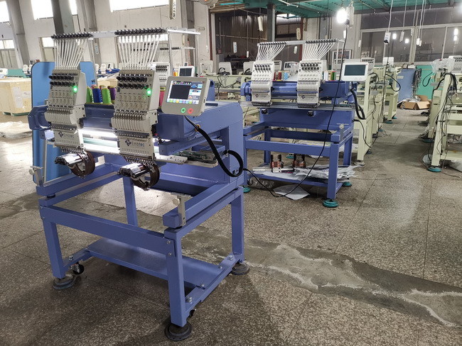 8 Inch Touch Screen Two Head Computerized Embroidery Machine For Baby Clothing