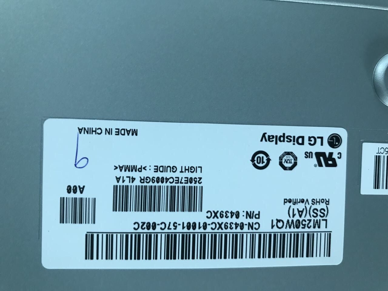 25.0" 2560×1440 Industrial TFT Display 117PPI LM250WQ1-SSA1 89/89/89/89 (Typ.)(CR≥10)