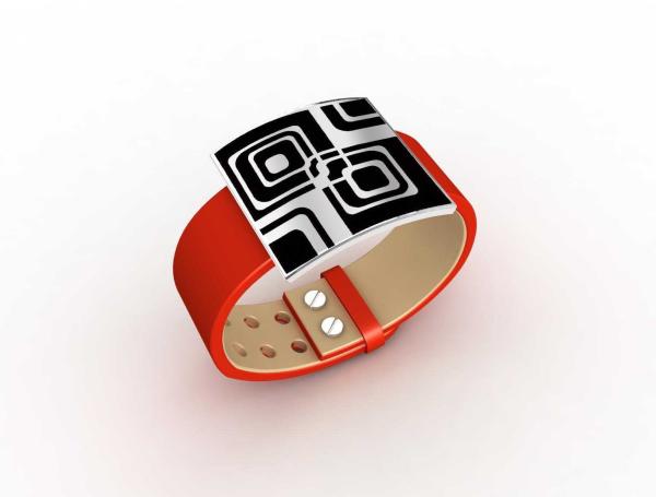 Top Quality Europe Fashion Stainless Steel Genuine Leather Silicone Bangle