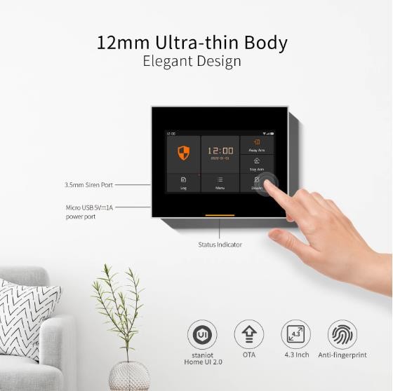 Glomarket Tuya 4g/Wifi Smart Home Security Alarm DIY System Wireless App Control Anti Theft Security Alarm System