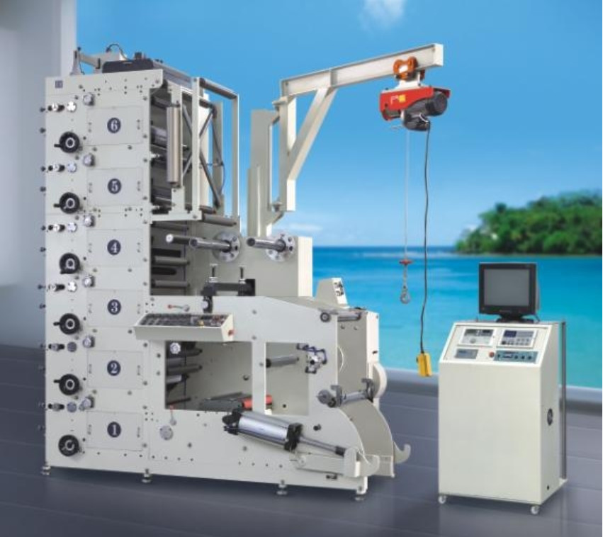 6 colors or 4 colors 320 420 520 flexographic printing machine die cutting station separated unwinding
